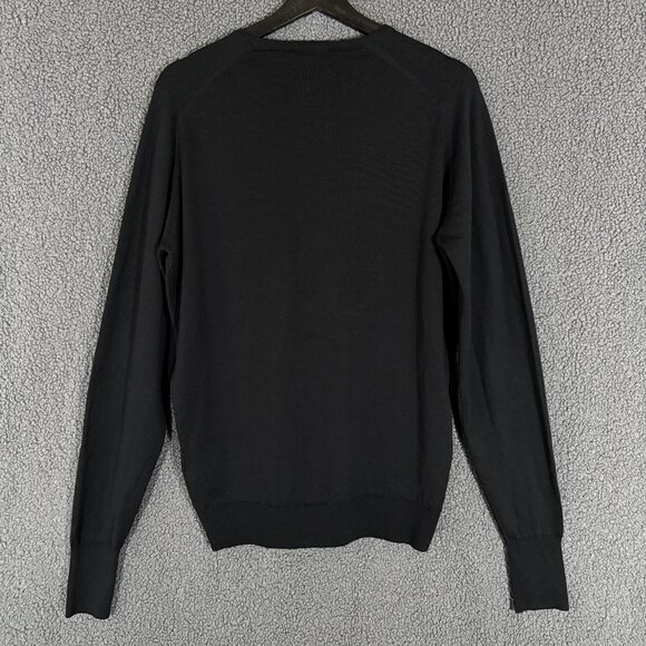 John Smedley 100% Pure New Wool Crewneck Sweatshirt - Men's Size M - Black - Picture 4 of 7